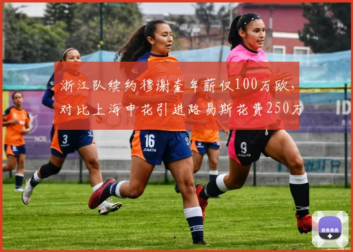 浙江队续约穆谢奎年薪仅100万欧,对比上海申花引进路易斯花费250万欧性价比悬殊